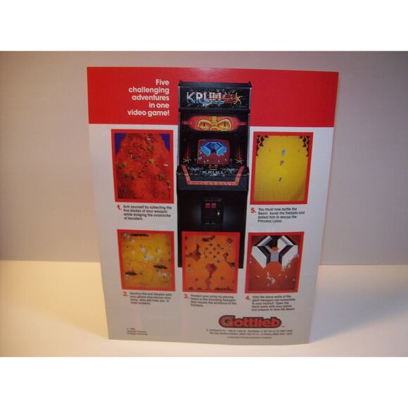 Krull Arcade FLYER Original Unused 1983 Video Game Movie Vintage Art Retro Promo - Picture 6 of 6